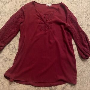 3/4 Sleeve V Neck Blouse